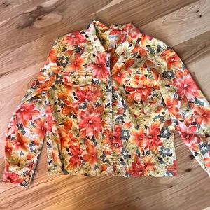 Floral Coldwater Creek button down jacket